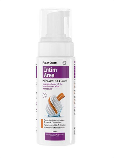 Frezyderm Intim Area Menopause Foam Αφρός Καθαρισμού για Ευαίσθητη Περιοχή, 200ml - Image 1
