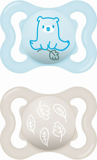 Mam Supreme Πιπίλα Σιλικόνης 2-6m,  Γαλάζιο/Μπεζ  2τεμ - Image 1