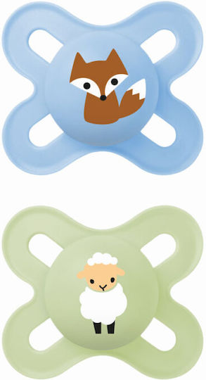 Mam Original Start Ορθοδοντικές Πιπίλες Σιλικόνης με Θήκη Γαλάζιο-Πράσινο για 0-2 μηνών 2τμχ - Image 1