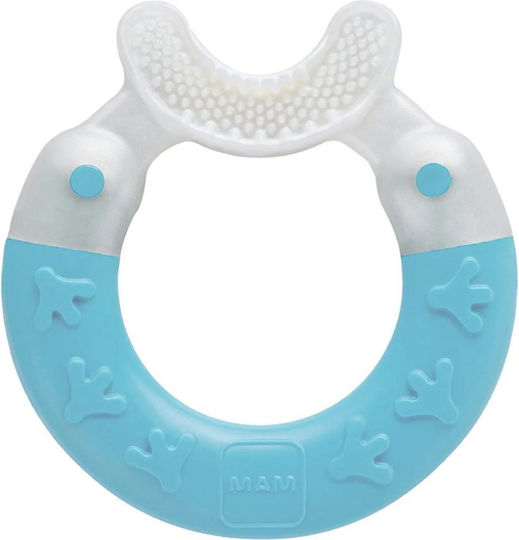 Mam Bite & Brush Μασητικός Κρίκος Οδοντοφυΐας για 3 m+ Άσπρο - Γαλάζιο - Image 1