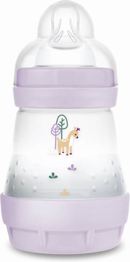 Mam Γυάλινο Μπιμπερό Easy Start Κατά των Κολικών με Θηλή Σιλικόνης για 0+ μηνών Μωβ 160ml - Image 1