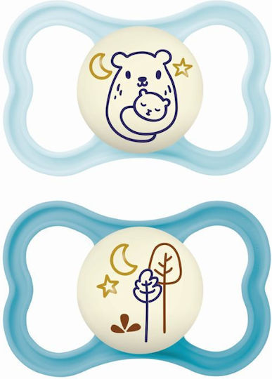 Mam Air Πιπίλα Σιλικόνης Νυκτός Γαλάζιο-Πράσινο για 16+ μηνών - Image 1