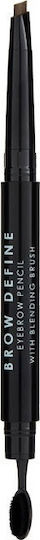 MUA Brow Define Eyebrow Pencil With Blending Brush Μολύβι για Φρύδια Mid Brown - Image 1