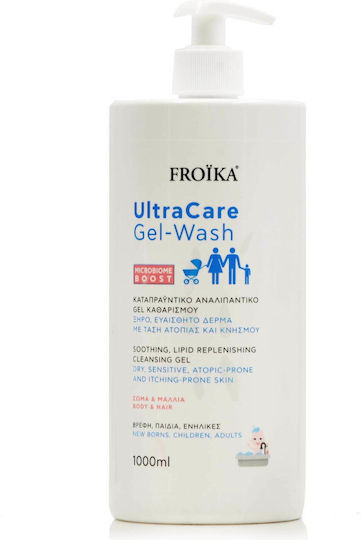 xlarge_20220610100834_a73337d2 Froika Ultracare Gel Wash Αφρόλουτρο σε Gel για Σώμα & Μαλλιά 1000ml - Image 1