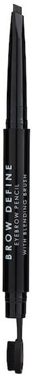 MUA Brow Define Eyebrow Pencil With Blending Brush Μολύβι για Φρύδια Dark Brown - Image 1