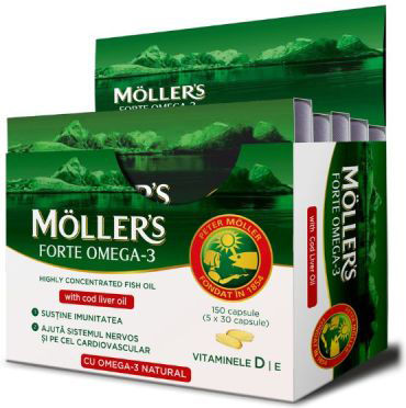 xlarge_20231123113619_moller_s_forte_omega_3_mourounelaio_150_kapsoules Moller's Forte Omega-3 Μουρουνέλαιο 150 κάψουλες - Image 1