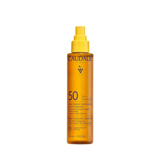 Caudalie High Protection Glow Oil Αντηλιακό Λάδι Προσώπου και Σώματος SPF50 150ml - Image 1