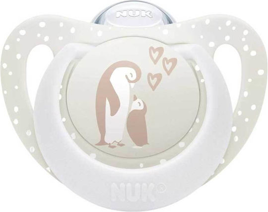 Nuk First Choice Πιπίλα Σιλικόνης με Θήκη Λευκό για 0-6 μηνών - Image 1