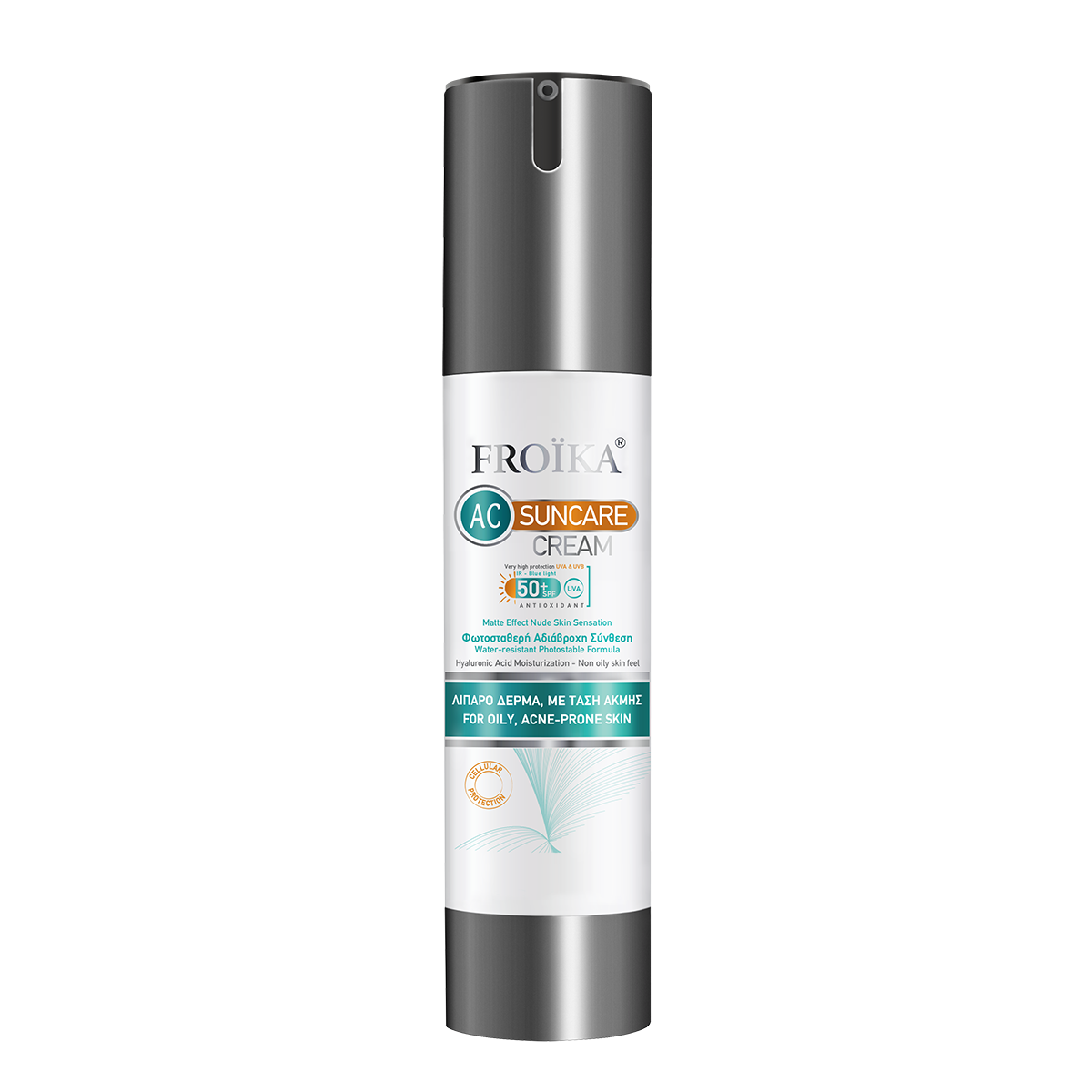 Froika AC Cream Αδιάβροχη Αντηλιακή Κρέμα Προσώπου SPF50 50ml